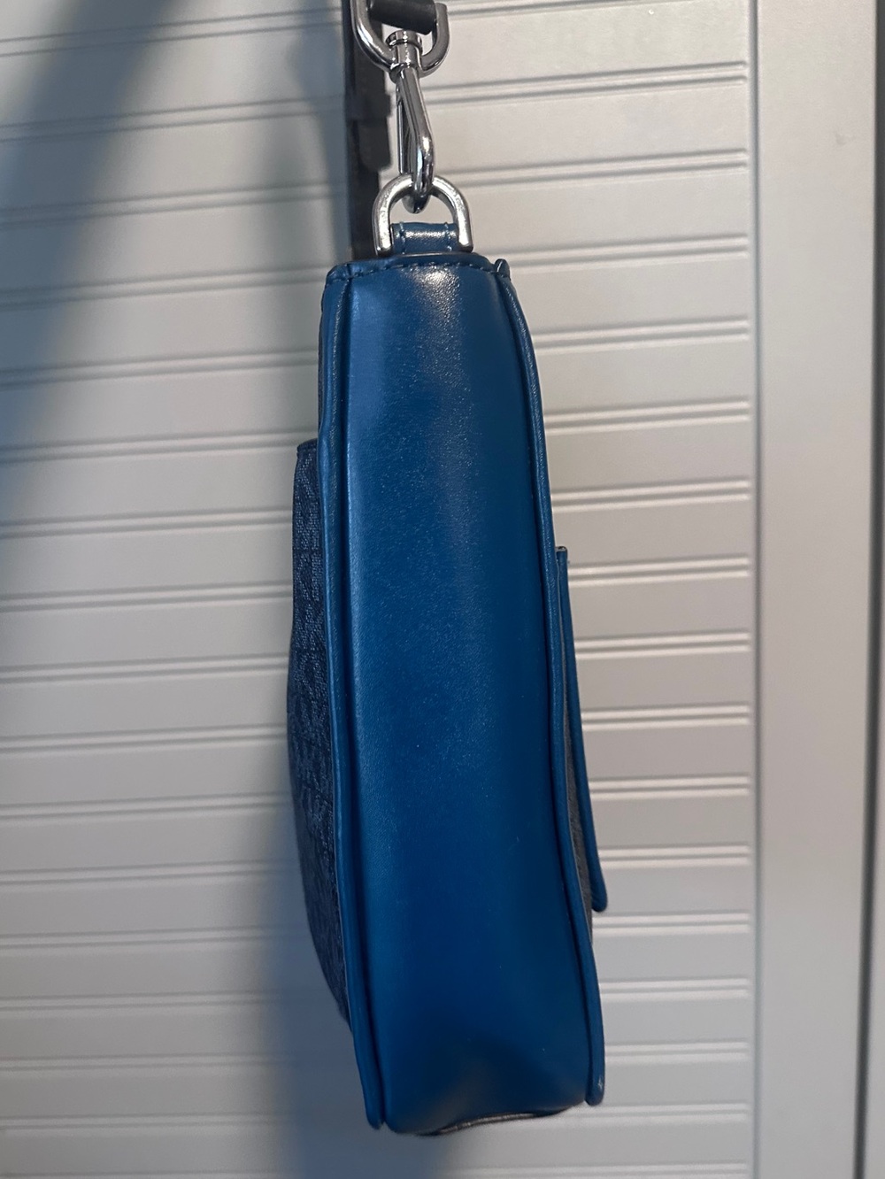 Michael Kors Gloria Logo and Leather Swing-pack/Messenger Admiral Navy Blue Teal - Picture 13 of 16